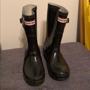 Black Hunter boots. Wear and Tear.